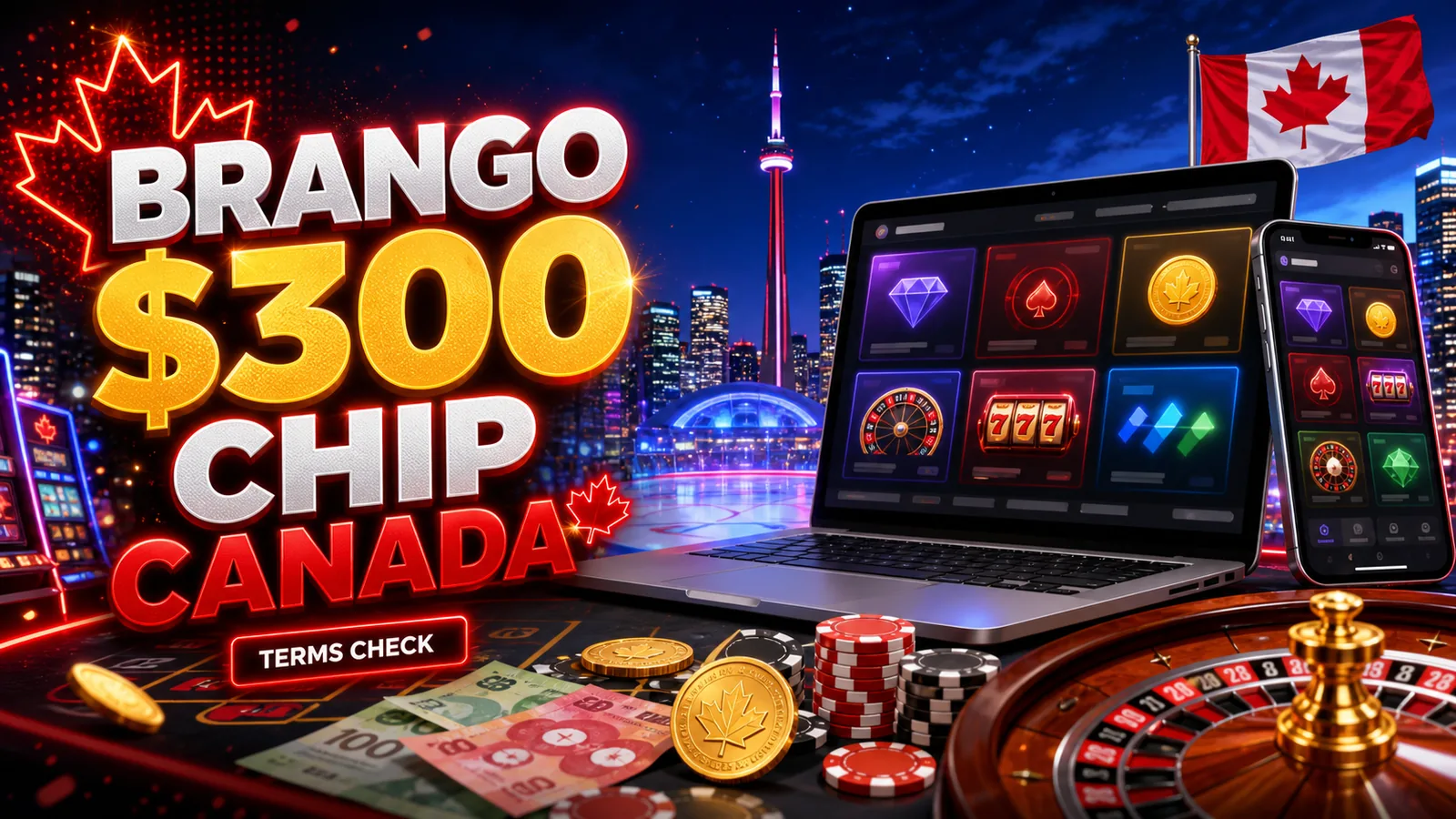 Casino Brango $300 Free Chip content banner for Canadian players