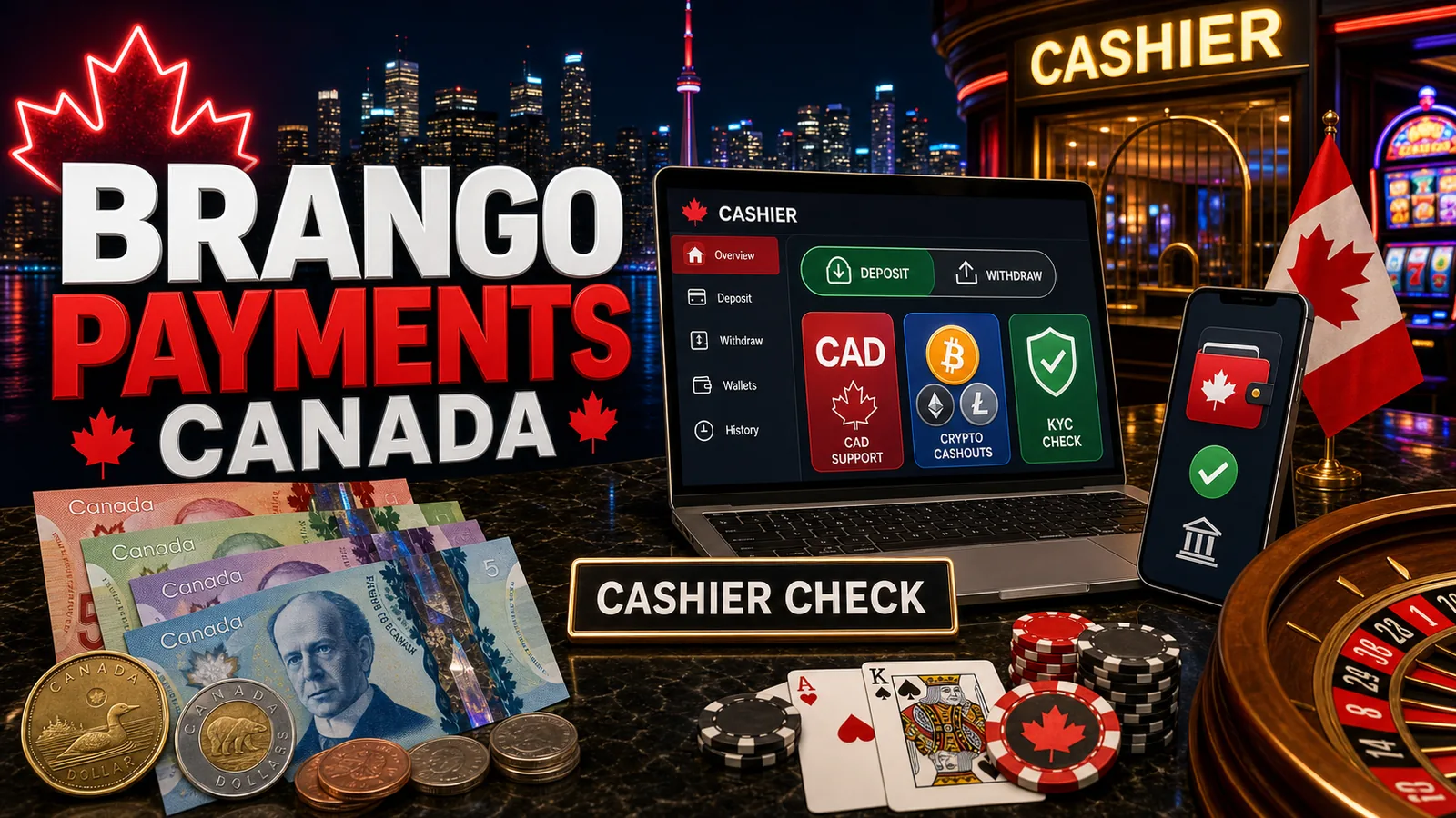 Casino Brango Payments and Withdrawals content banner for Canadian players